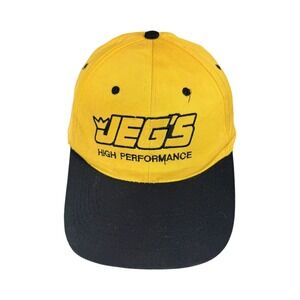 JEGS High Performance Yellow Black Snapback Racing Motorsports Cap Men's OSFM